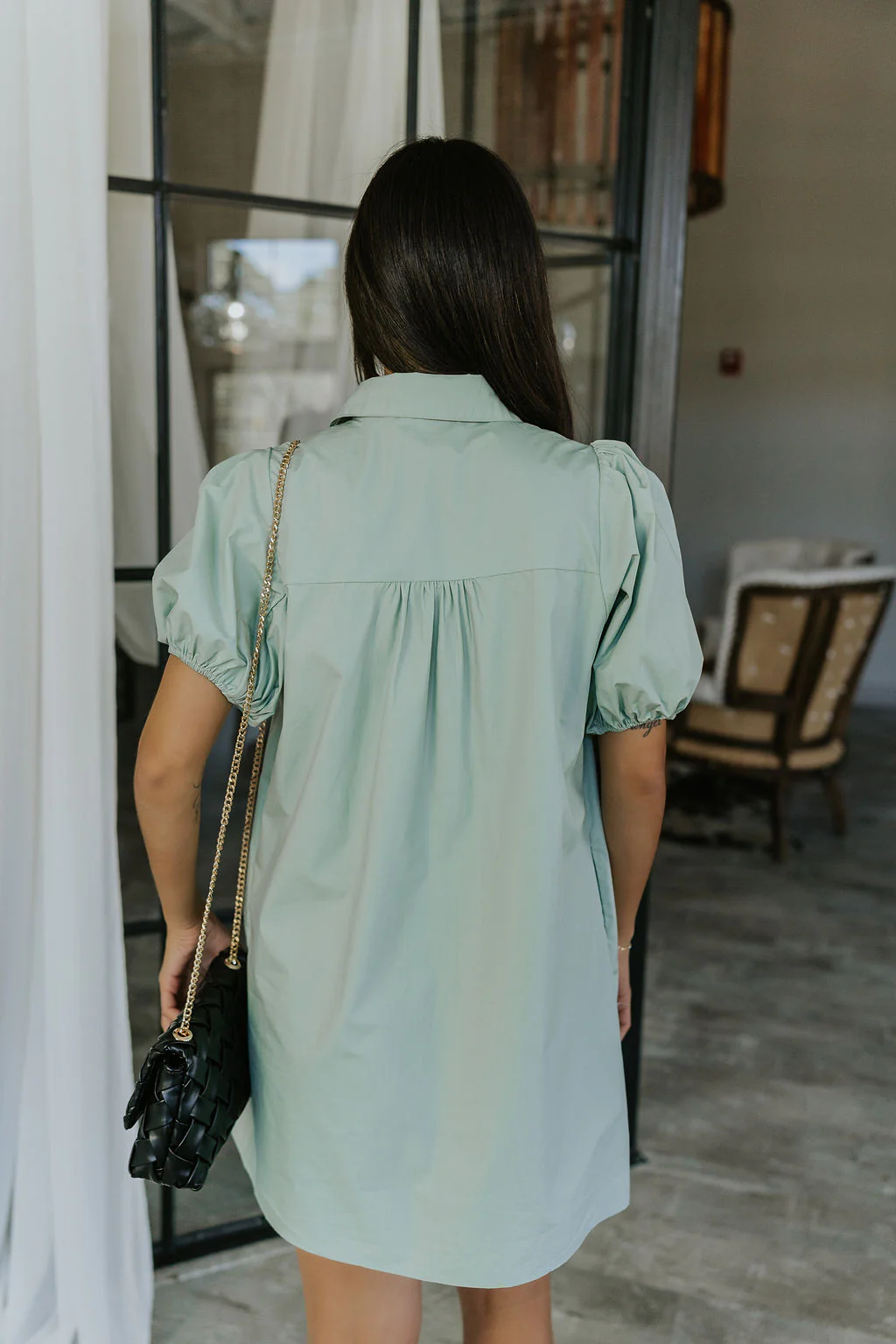 Marianna Sage Short Sleeve Dress - Image 5
