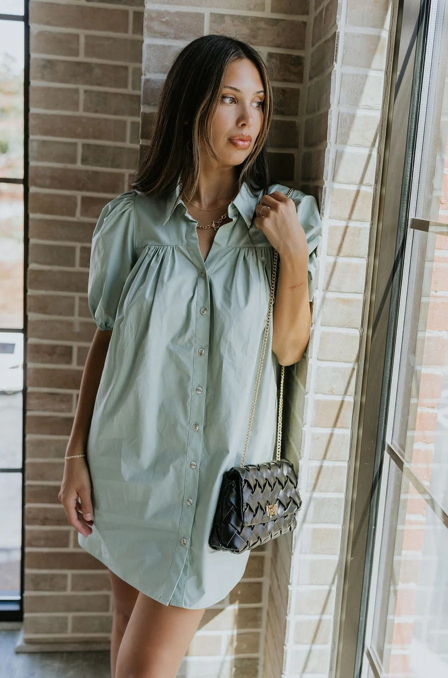 Marianna Sage Short Sleeve Dress - Image 6