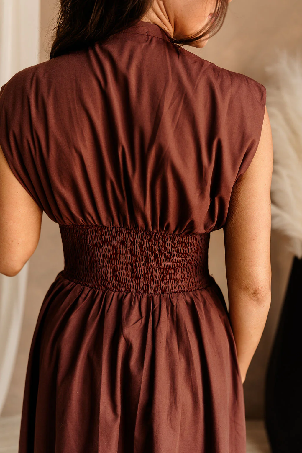 Marilyn Brown Zip Front Midi Dress - Image 8