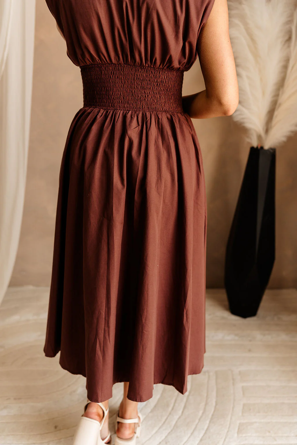 Marilyn Brown Zip Front Midi Dress - Image 9