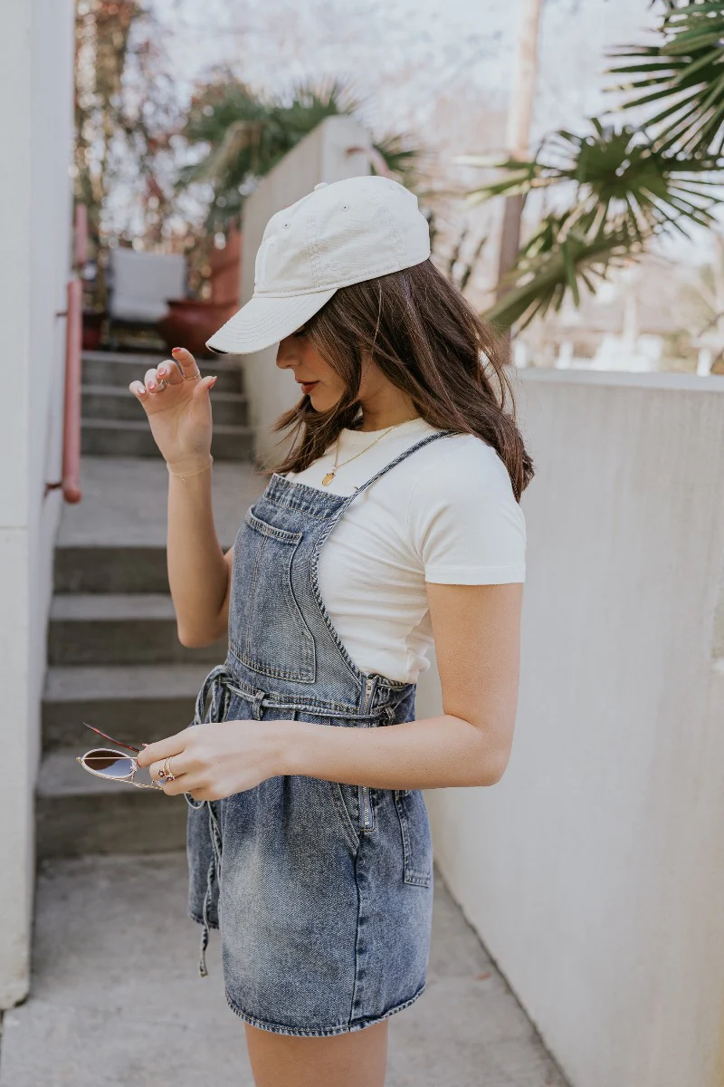 Marina Washed Denim Romper - Image 5