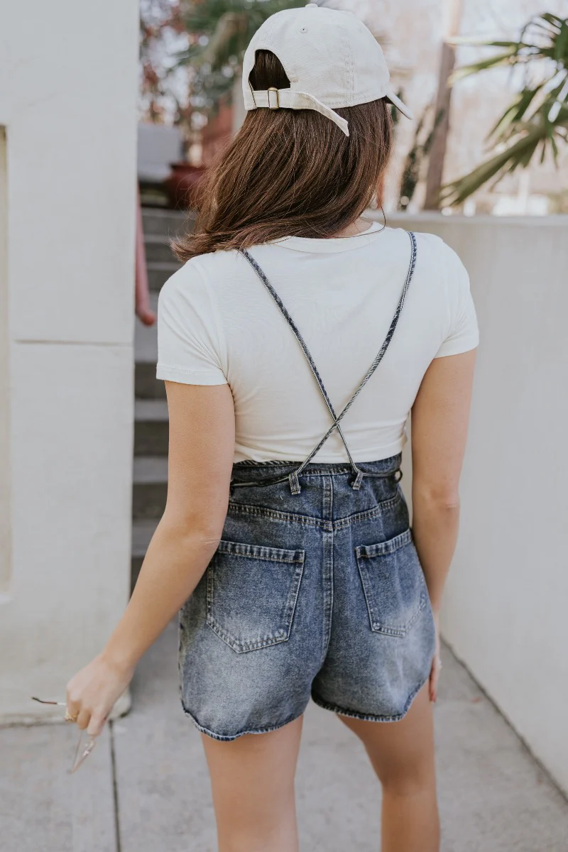 Marina Washed Denim Romper - Image 6