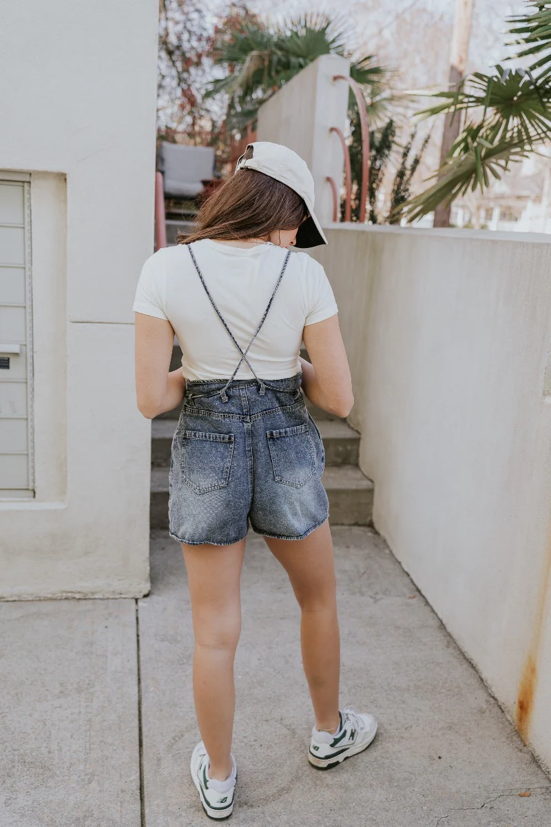 Marina Washed Denim Romper - Image 7