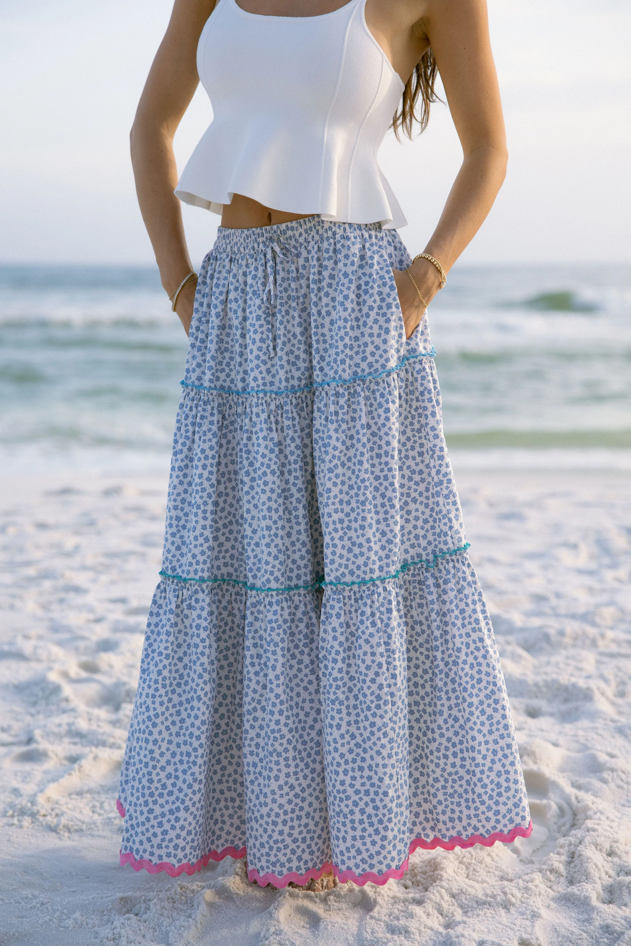 Marisol Tiered Floral Maxi Skirt - Image 11