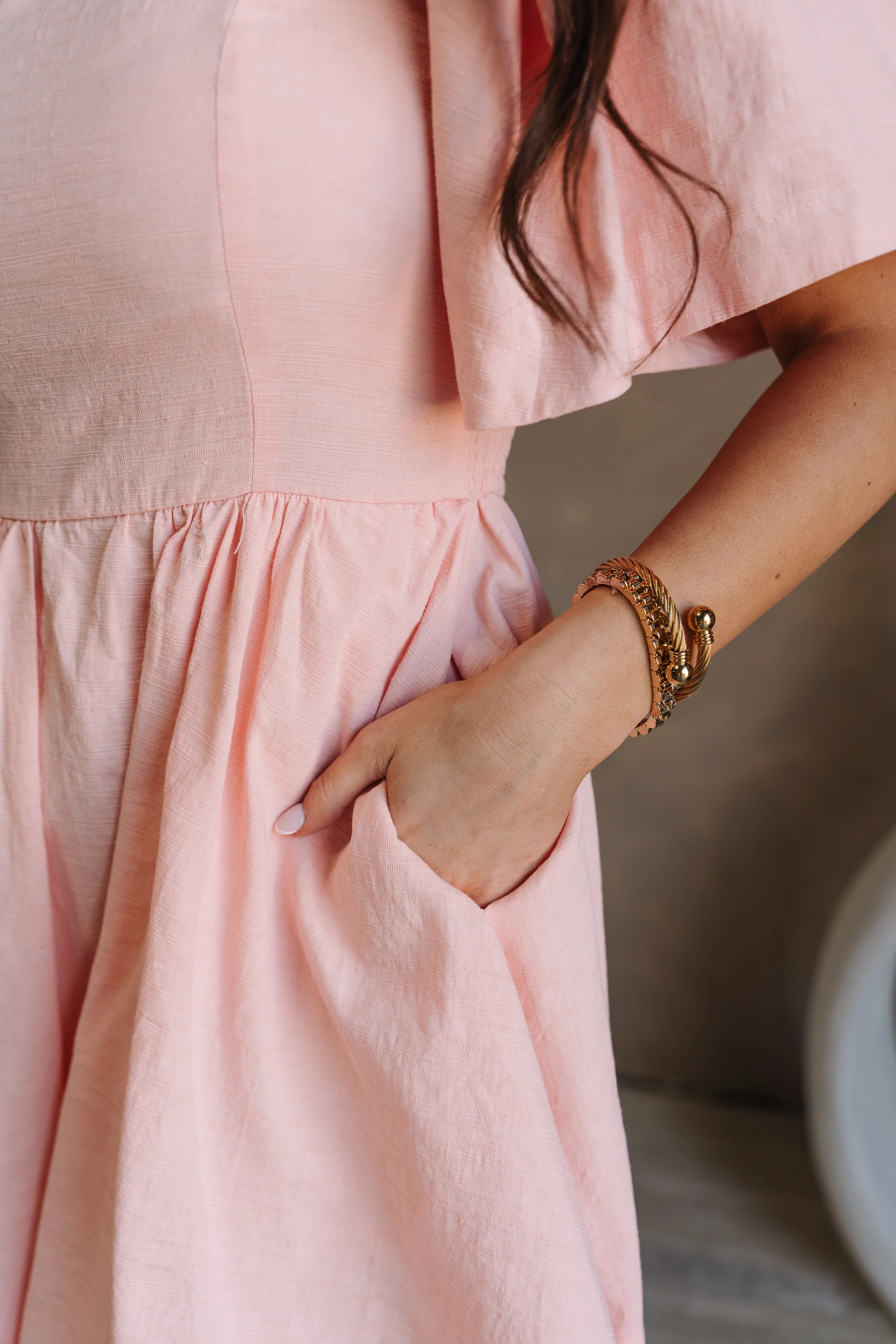 Marissa Peach Short Sleeve Mini Dress - Image 6