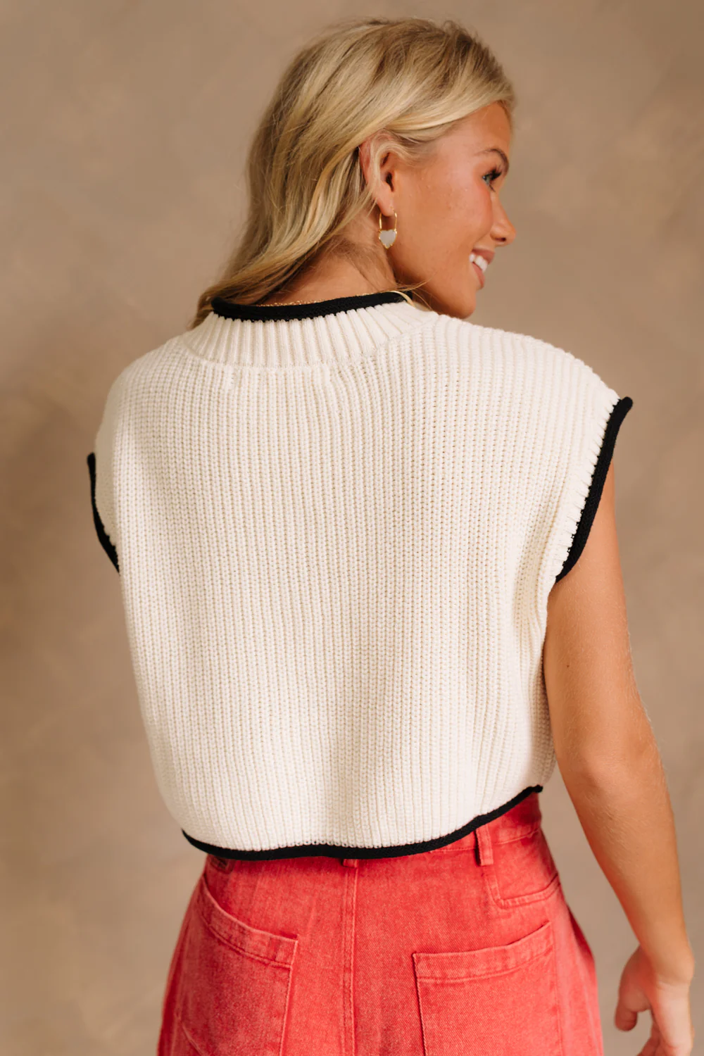 Marleigh Cream Knit Top - Image 4
