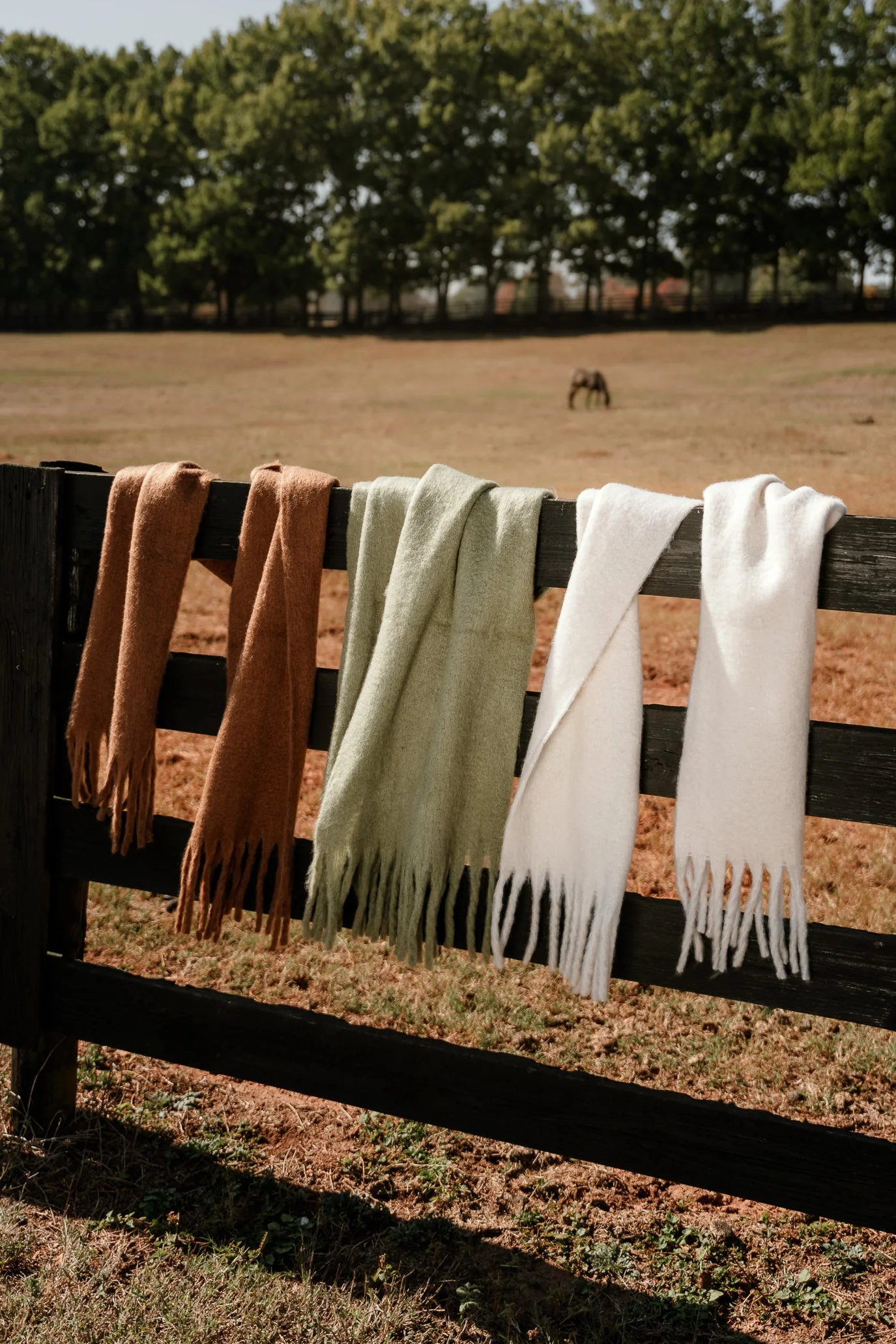 Marlowe Brown Fringe Scarf - Image 2