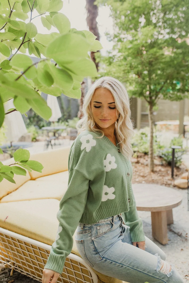 Matcha Daisy Cardigan - Image 5
