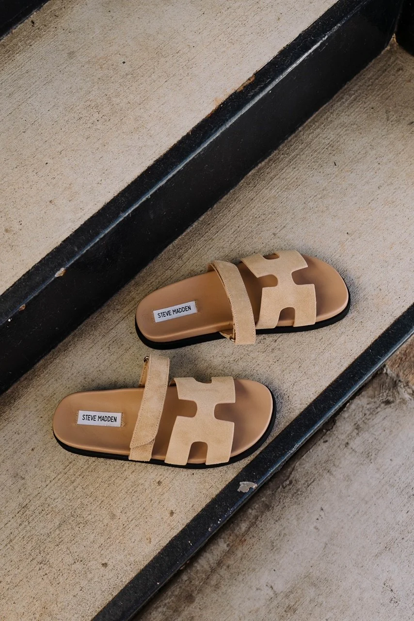Mayven Sandal in Taupe Suede - Image 3