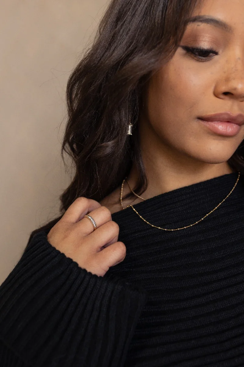 Mckenzie Black Cropped Ribbed Sweater - Image 3