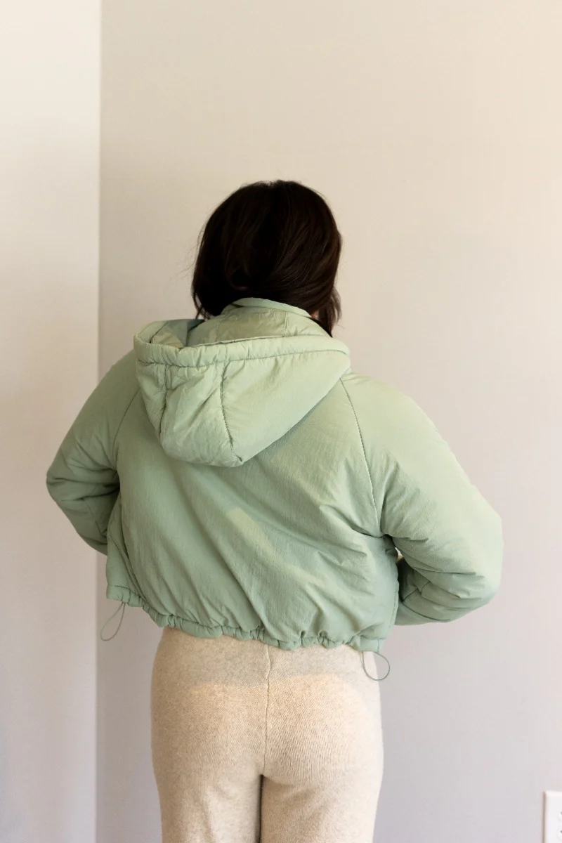 Mckinley Mint Cropped Puffer Jacket - Image 4
