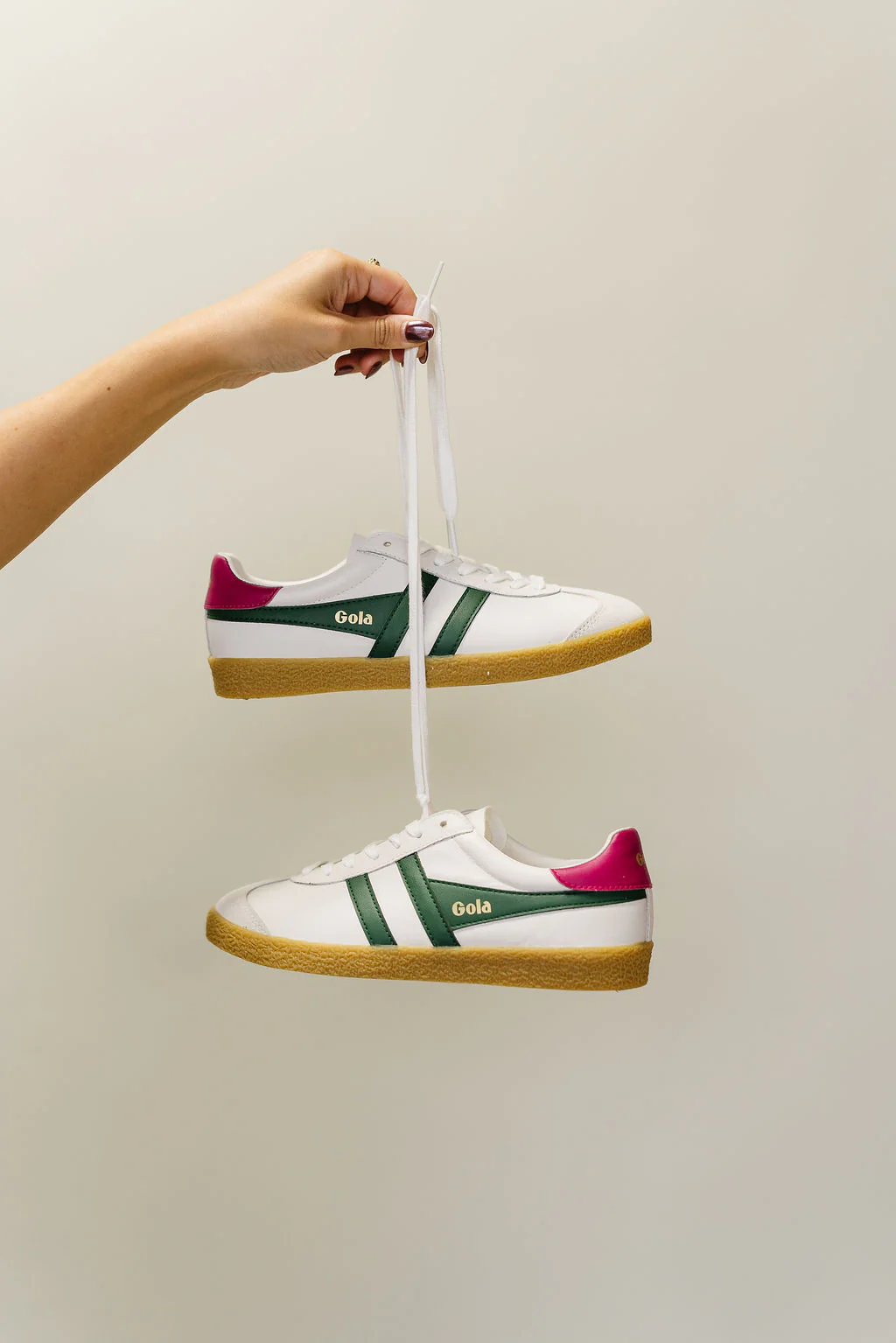 Gola Medallist Evergreen & Fuchsia Sneaker - Image 6