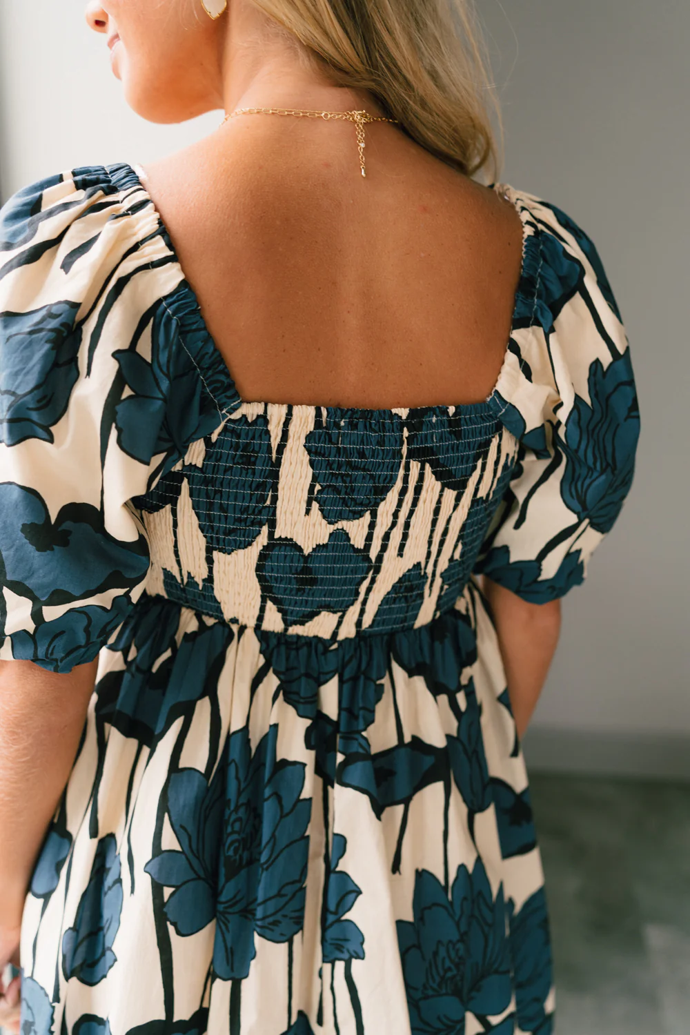Melania Floral Puff Sleeve Mini Dress - Image 7