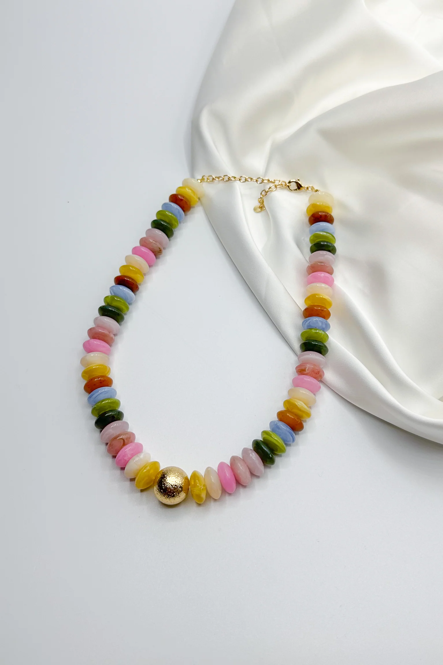 Melissa Multi & Gold Bead Necklace - Image 4
