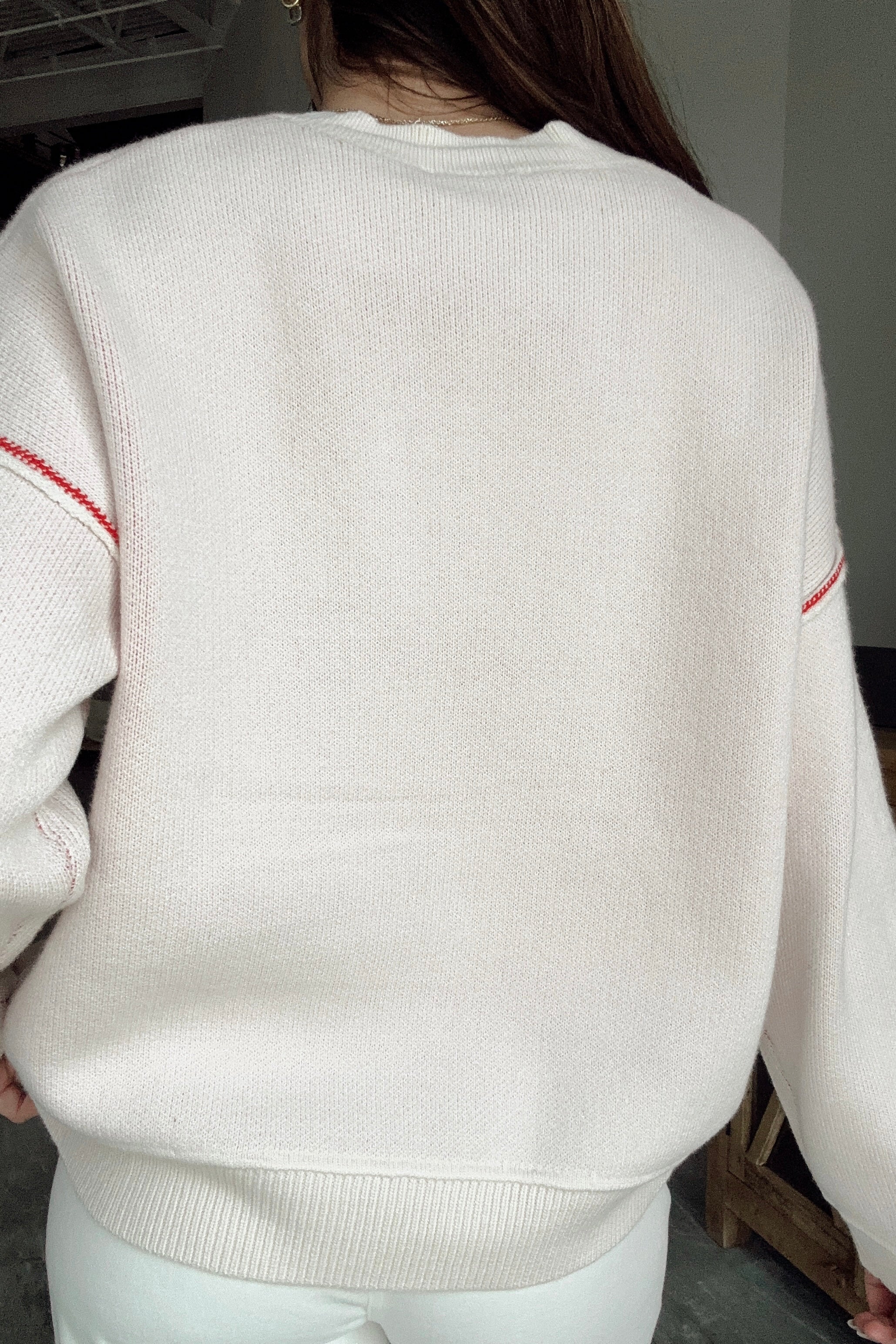Merry Cream & Red Sweater - Image 6