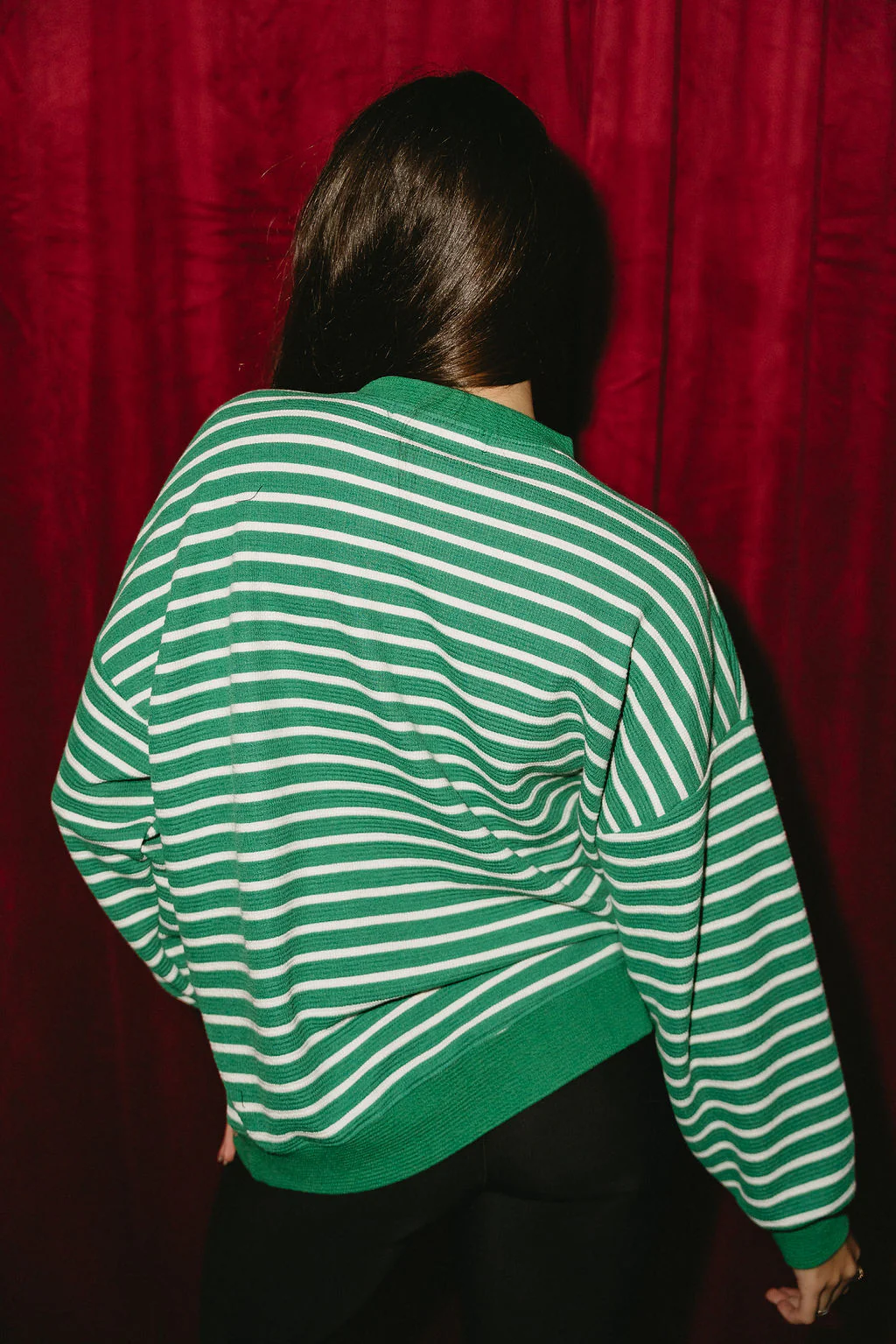 Merry Green & White Striped Top - Image 5