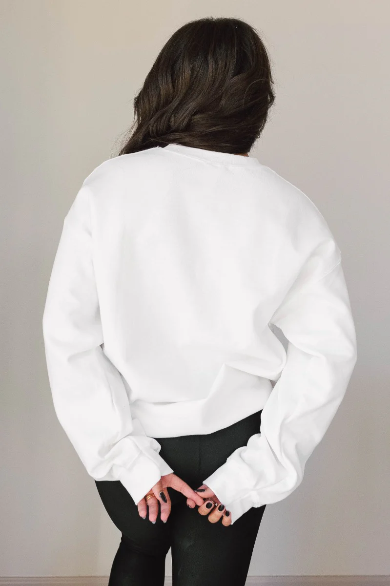 Merry Red and White Long Sleeve Sweatshirt - Image 6