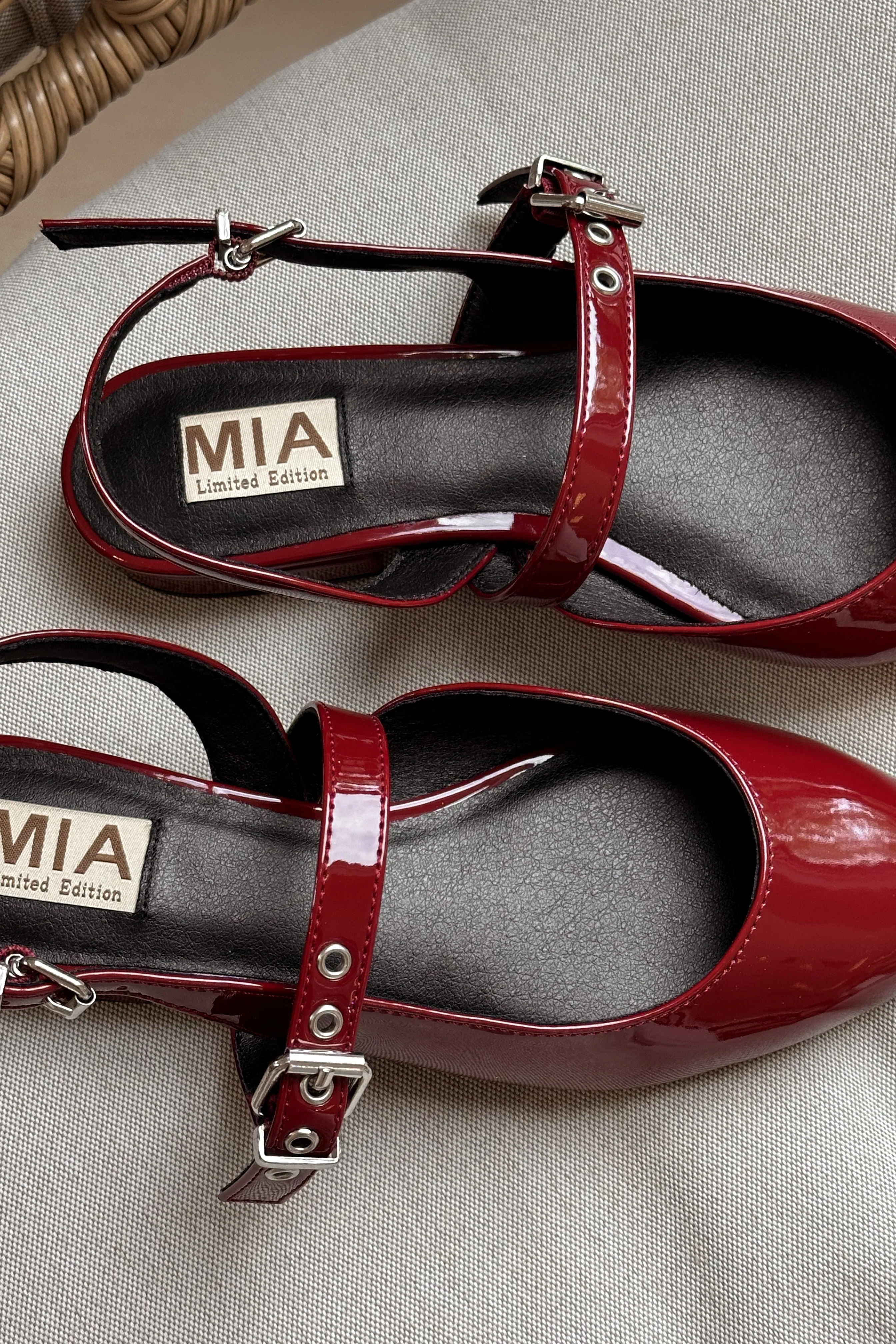 Mia Aree Burgundy Patent Leather Mule - Image 9