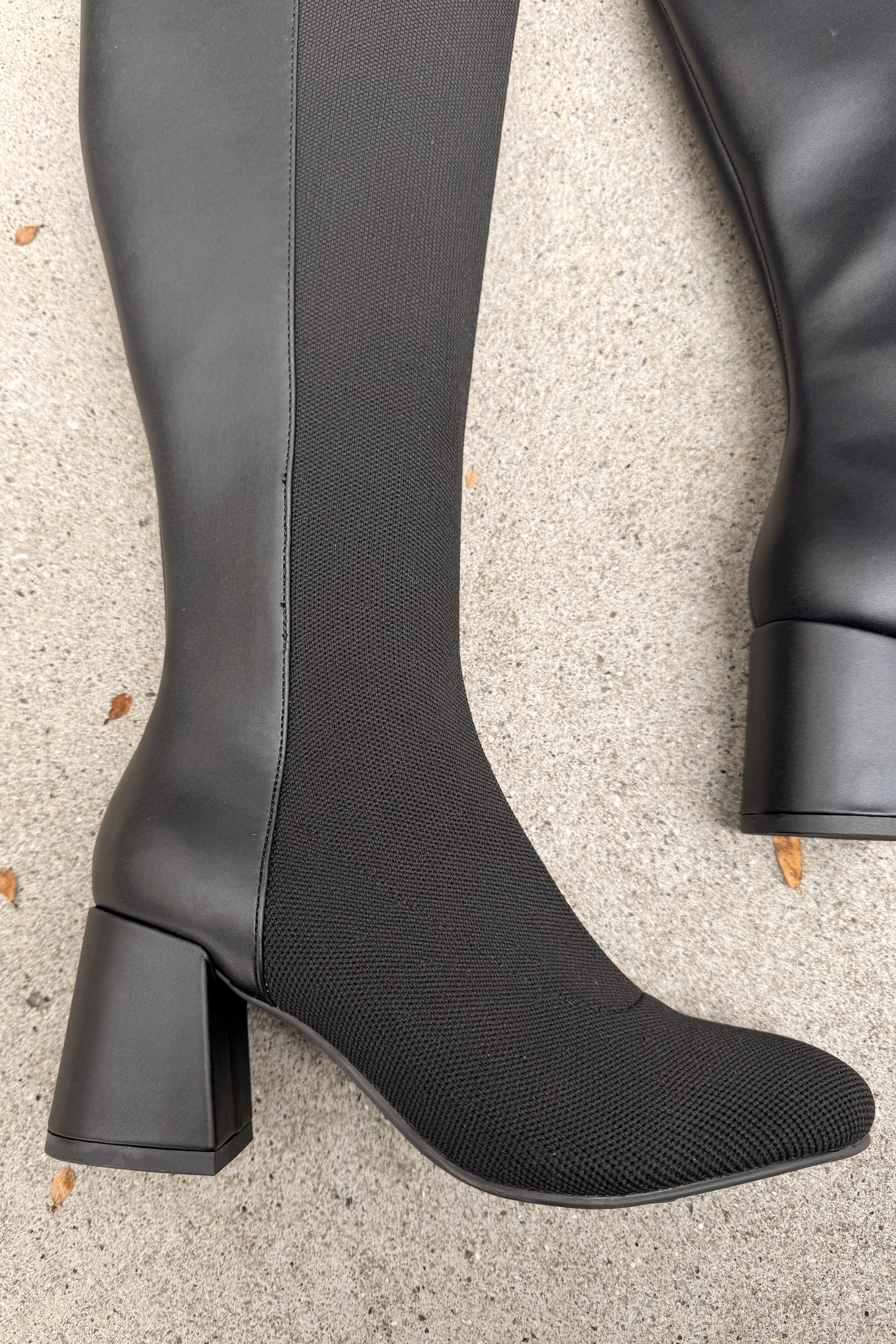 Mia Bettina Black Contrast Tall Boot - Image 3