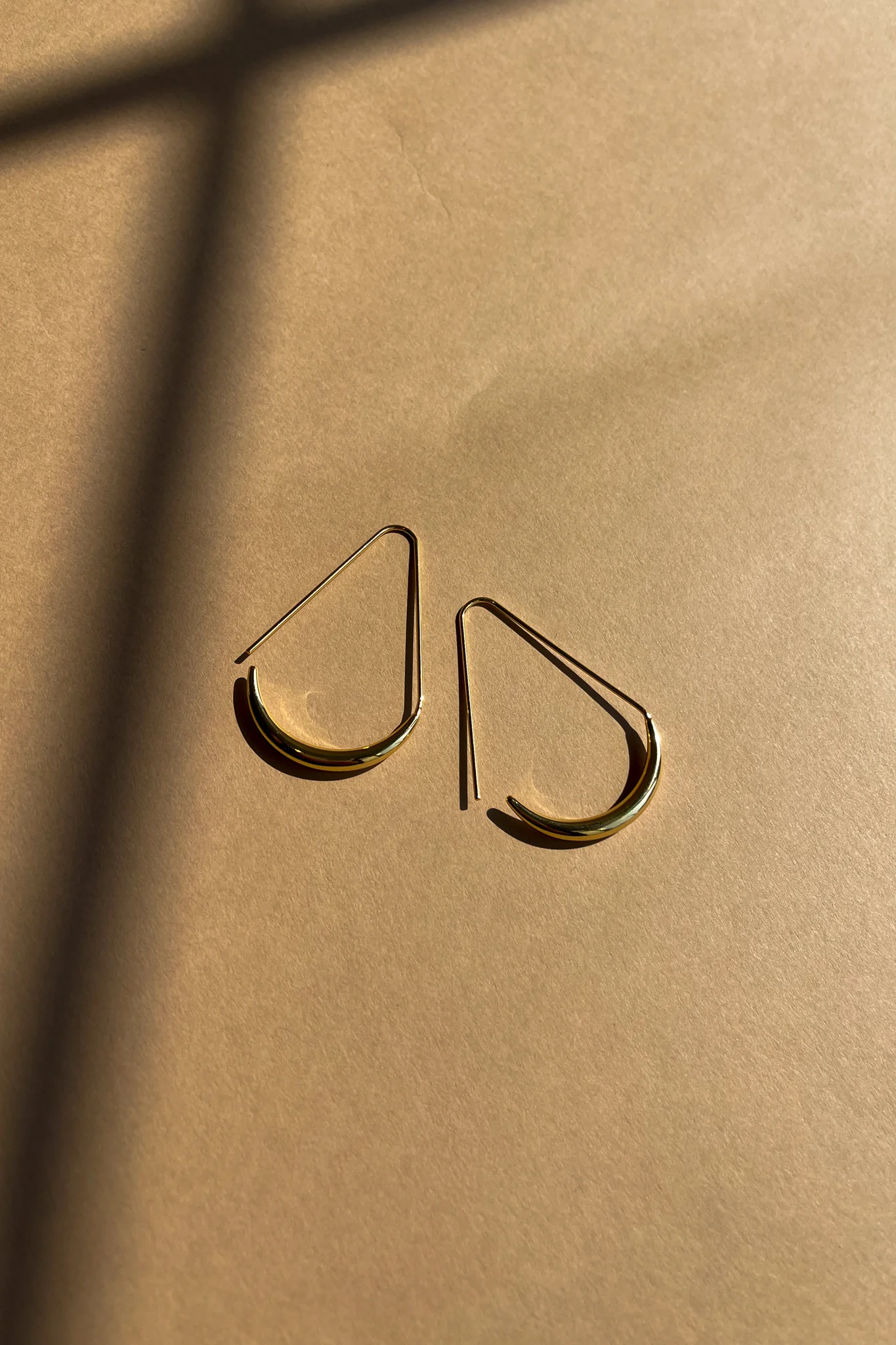 Mia Gold Triangle Scoop Hoop Earring - Image 2