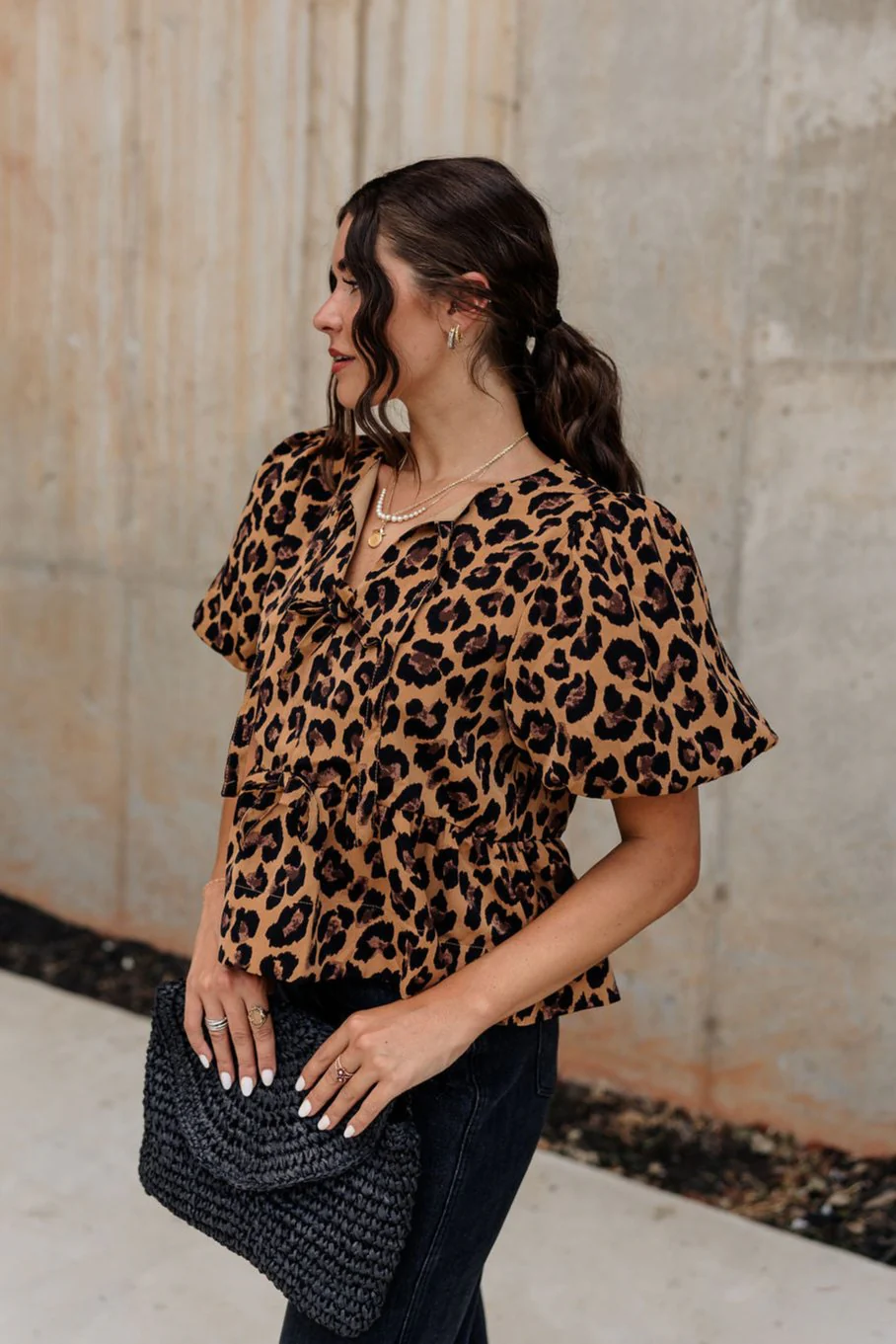 Mia Leopard Puff Sleeve Top - Image 2