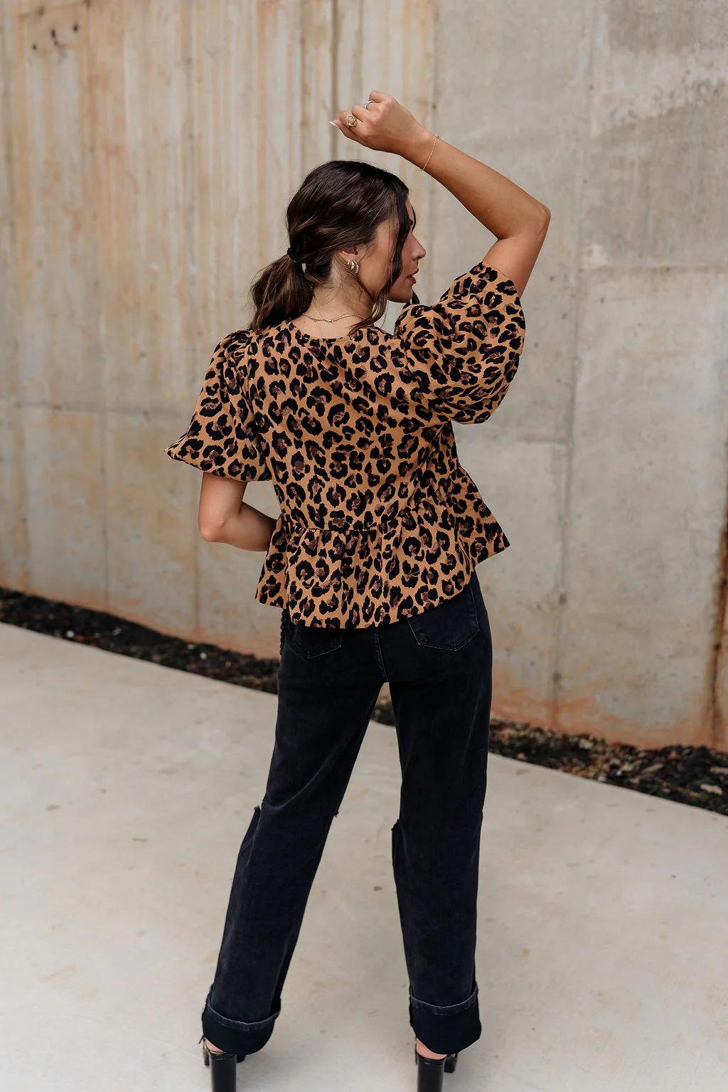 Mia Leopard Puff Sleeve Top - Image 6