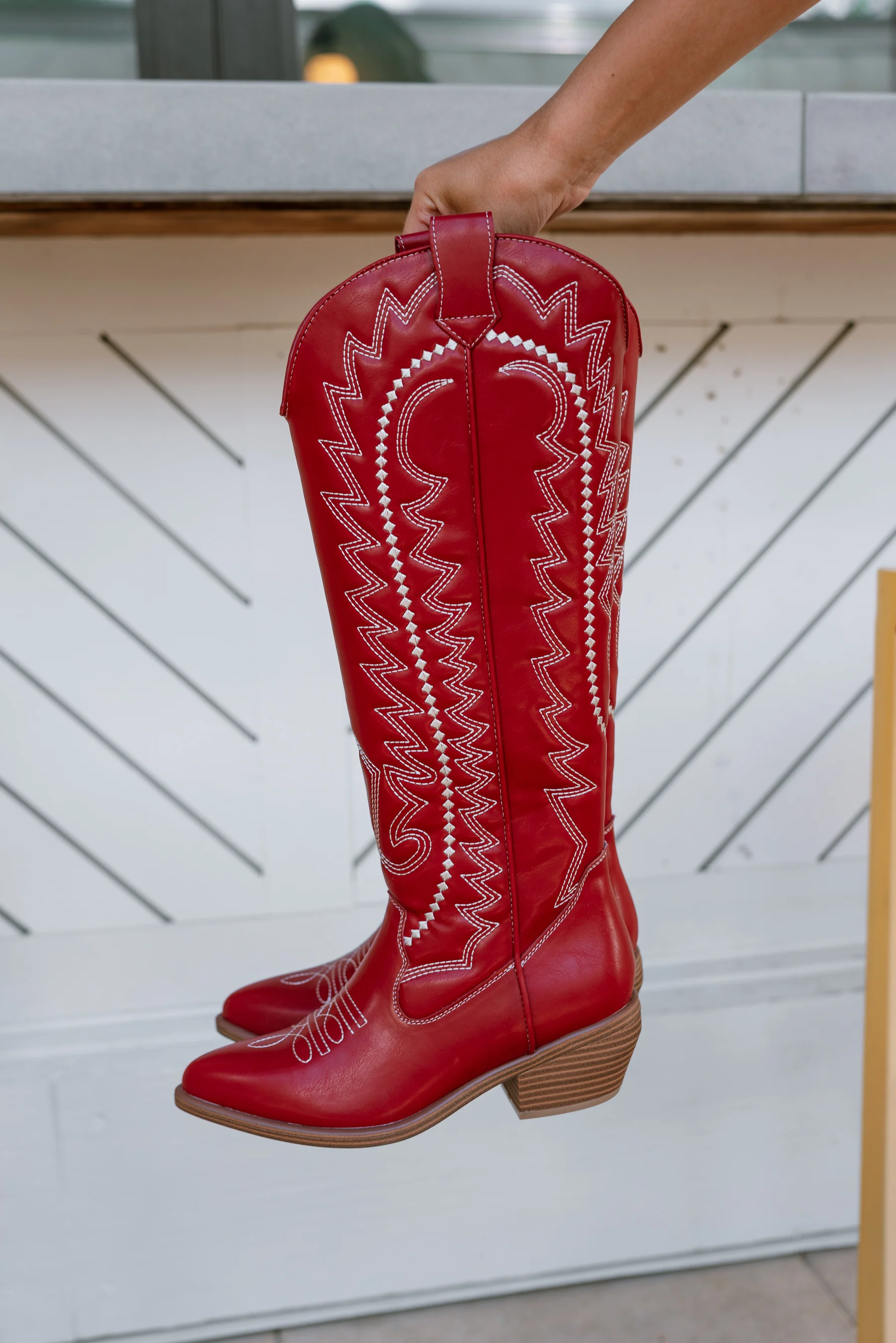 Mia Locklyn Red Western Tall Boot - Image 4