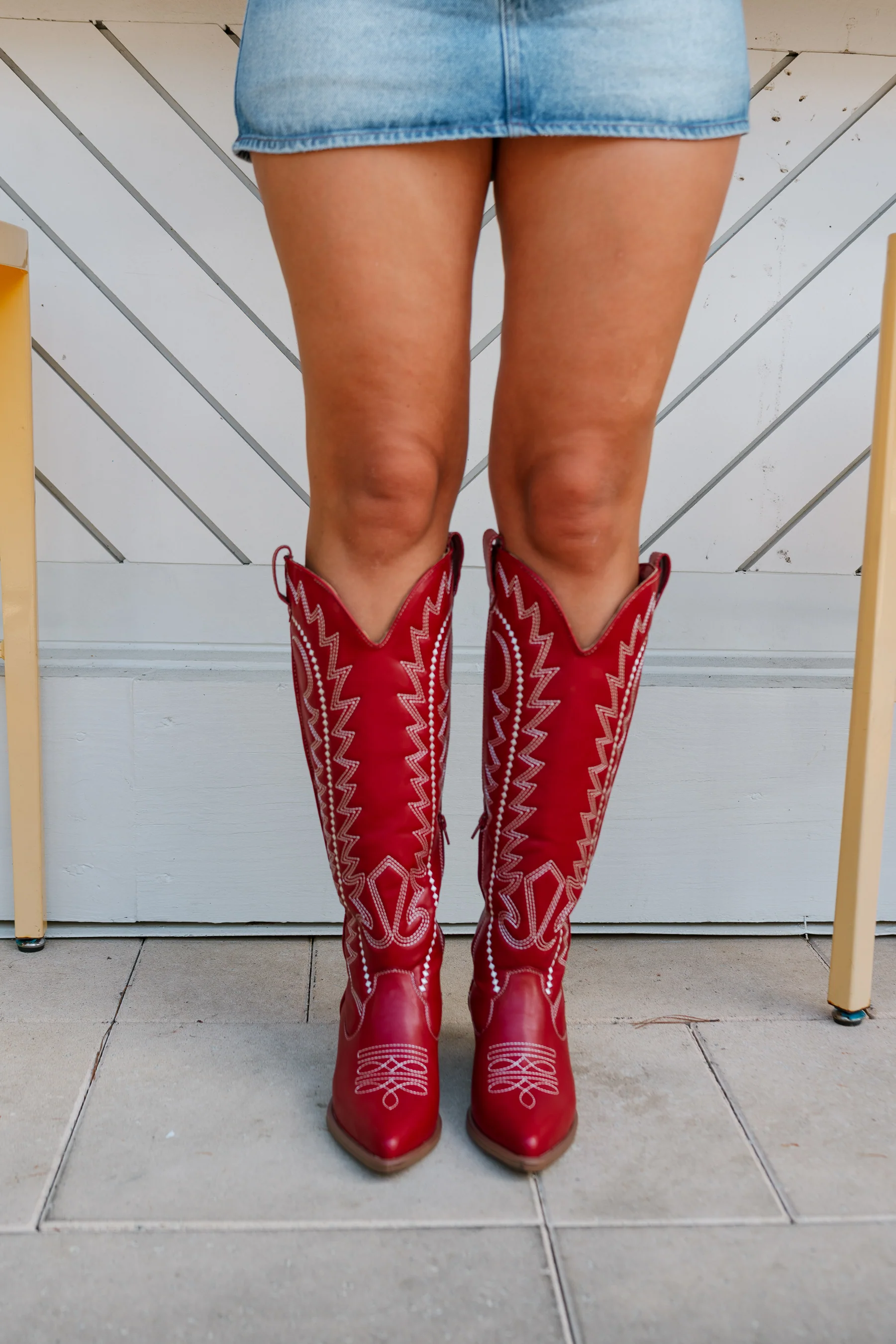 Mia Locklyn Red Western Tall Boot - Image 5