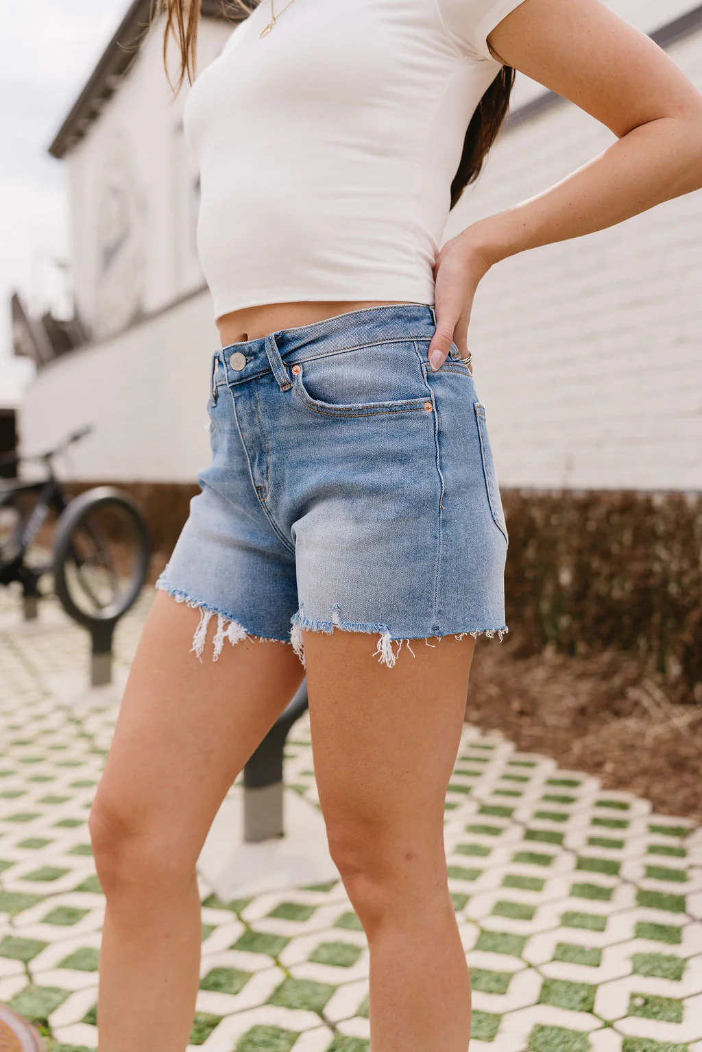 MICA: Paige Denim Distressed Shorts - Image 2