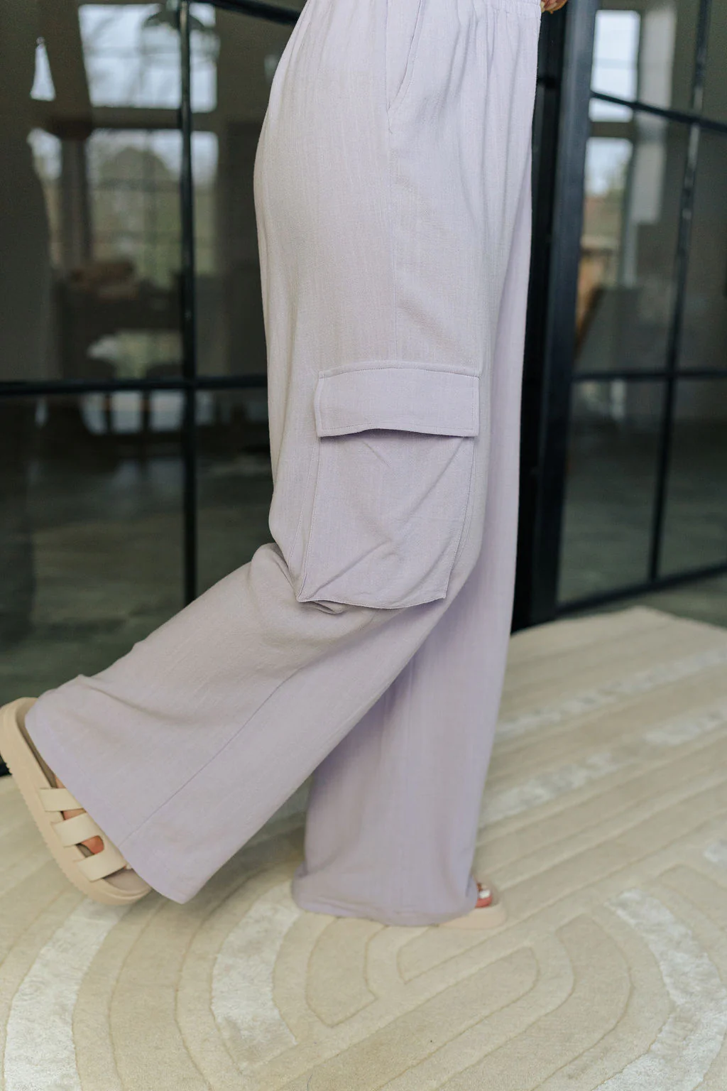 Mila Lavender Cargo Pants - Image 3