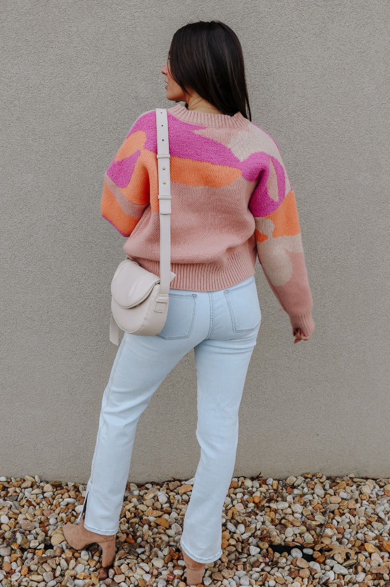 Mila Pink Multi Long Sleeve Sweater - Image 7