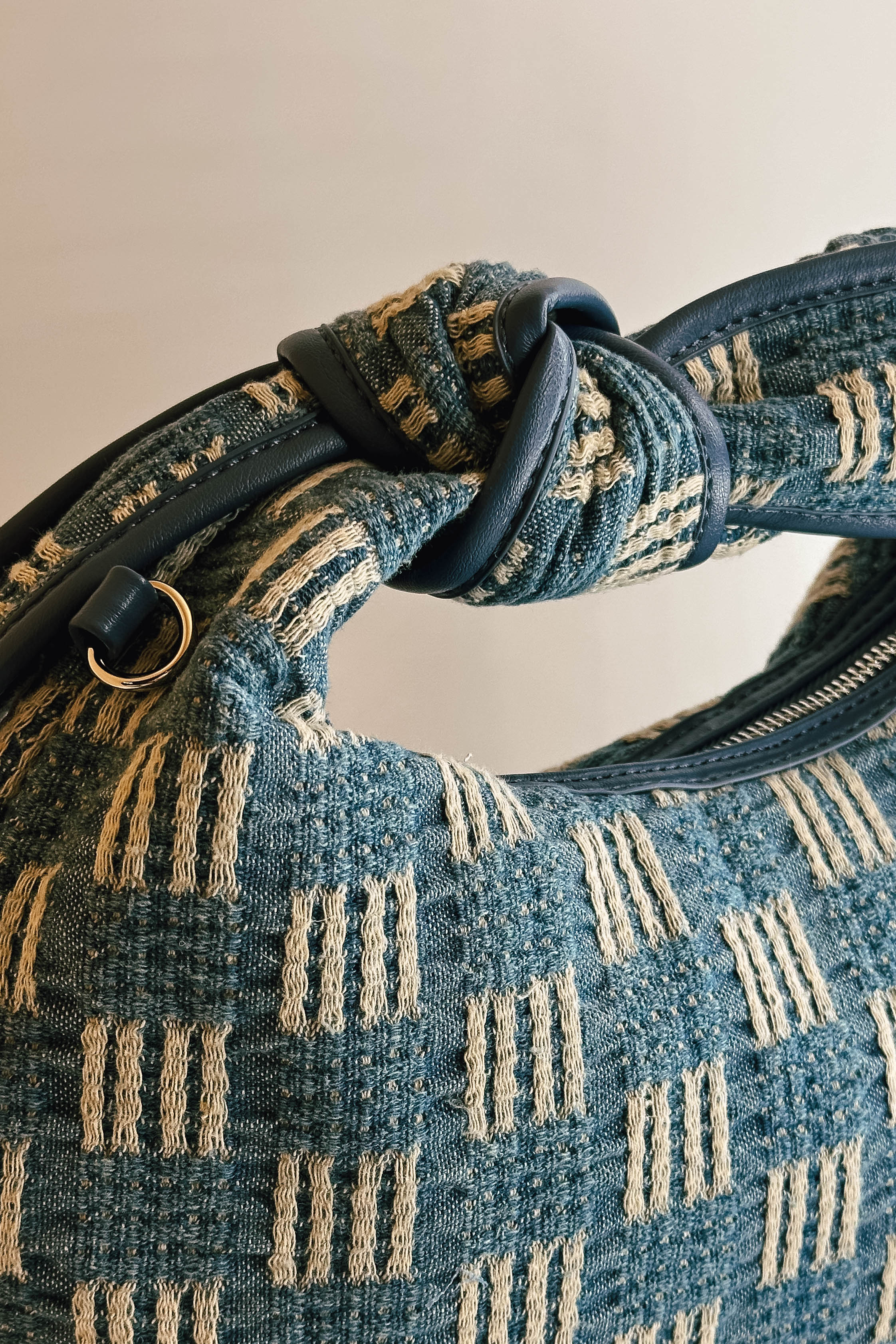 Miley Denim Knot Handbag - Image 3