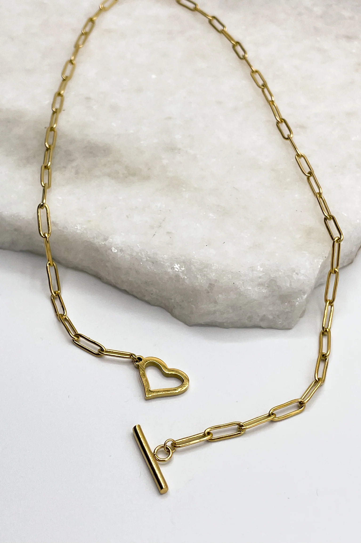 Millie Gold Heart Necklace - Image 2