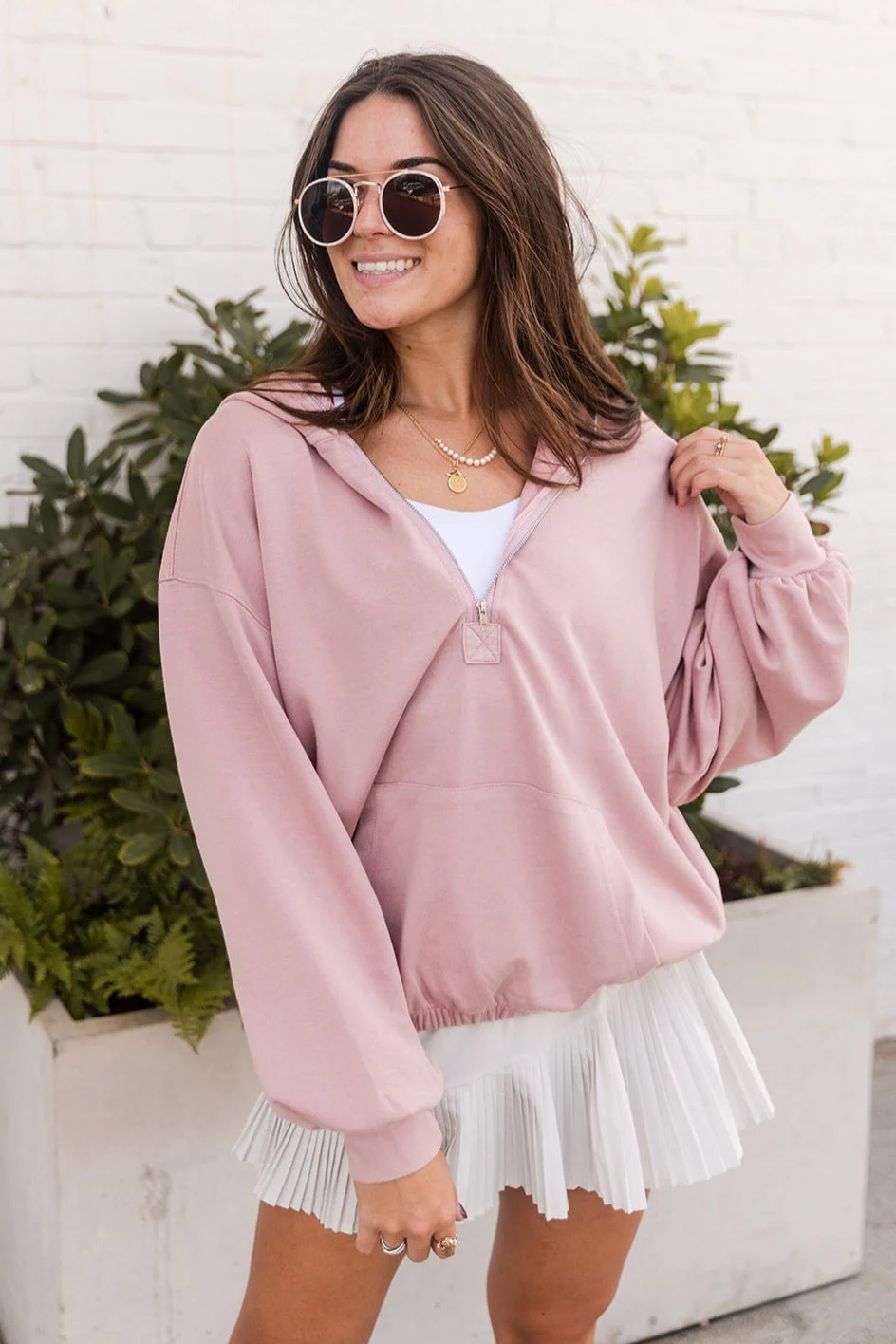 Millie Mauve Pink Hoodie Sweatshirt