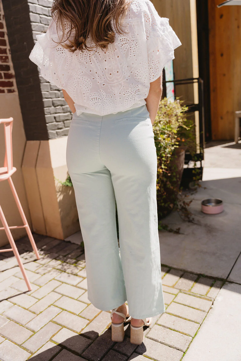 Milly Seafoam Green Wide Leg Pants - Image 5