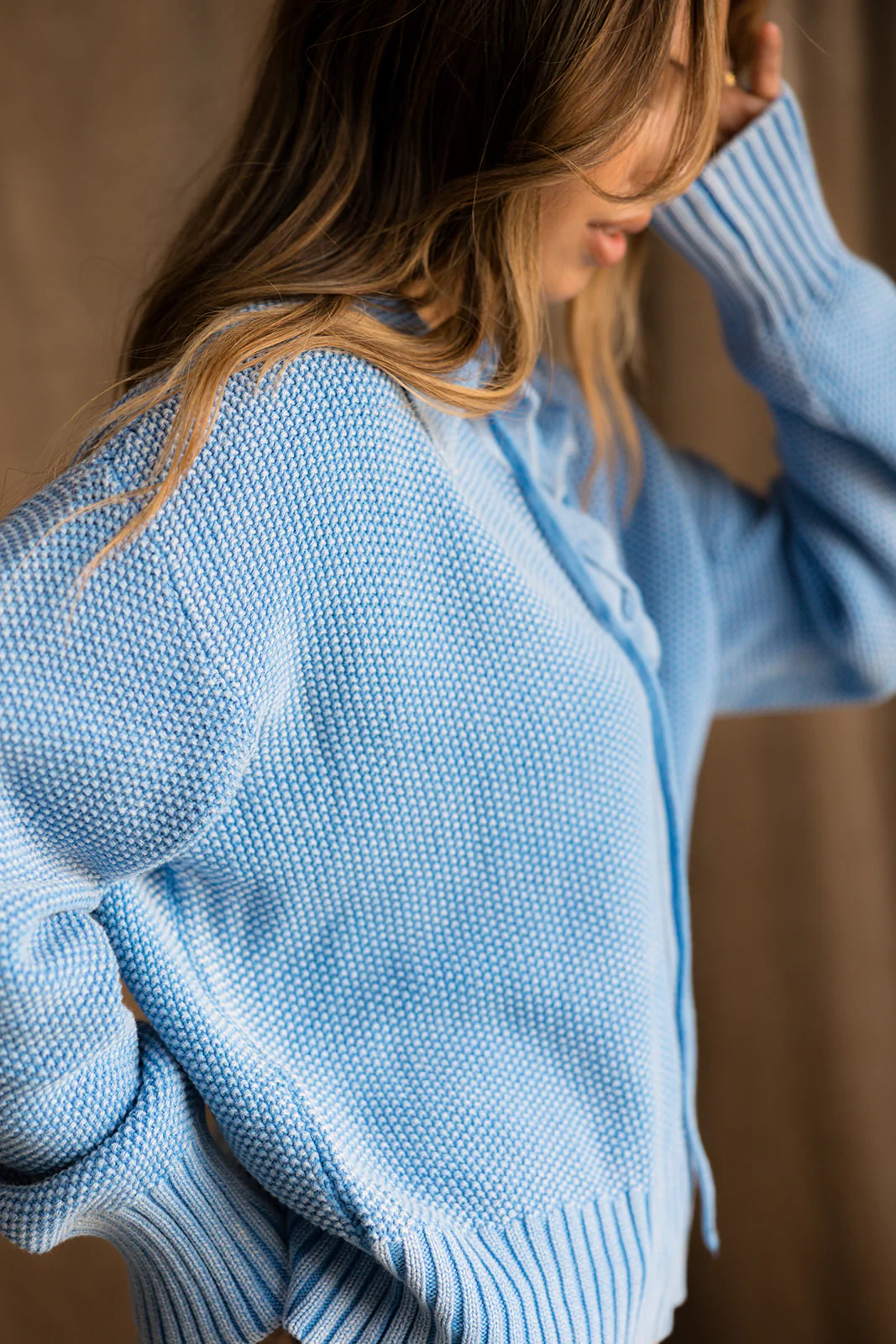 Mina Washed Blue Hoodie Sweater - Image 11