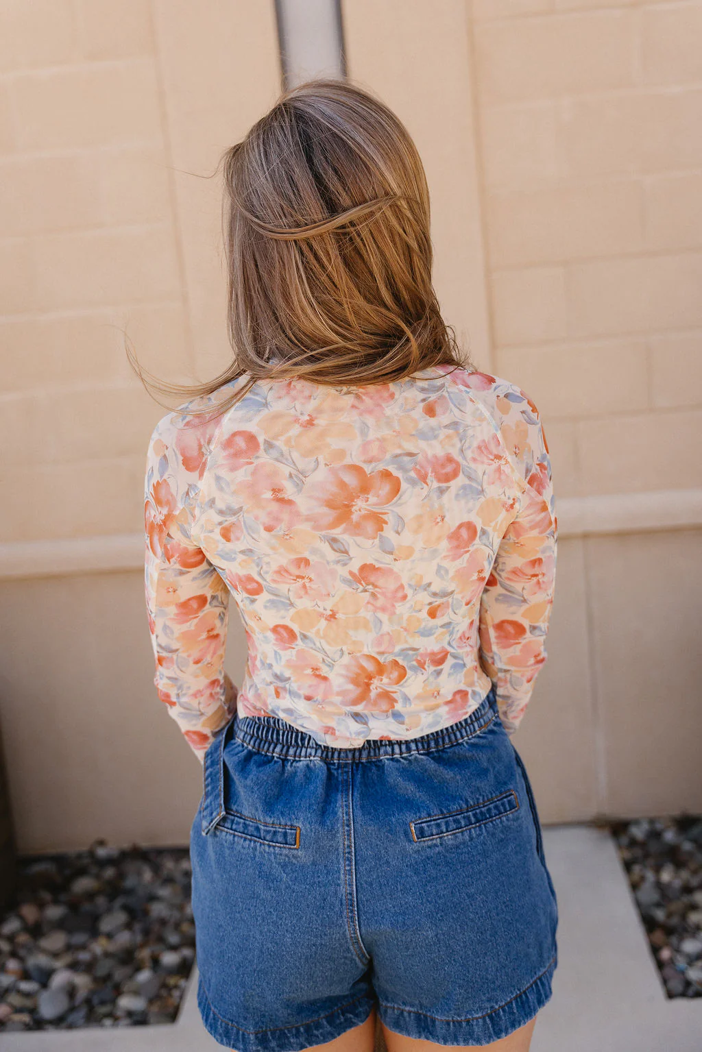 Miranda Cream Multi Floral Mesh Top - Image 7