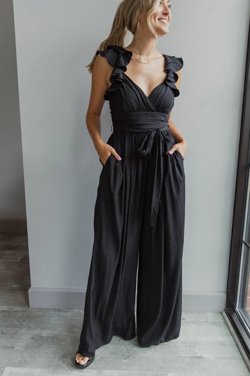 Moment In Time Jumpsuit in Black - Image 2