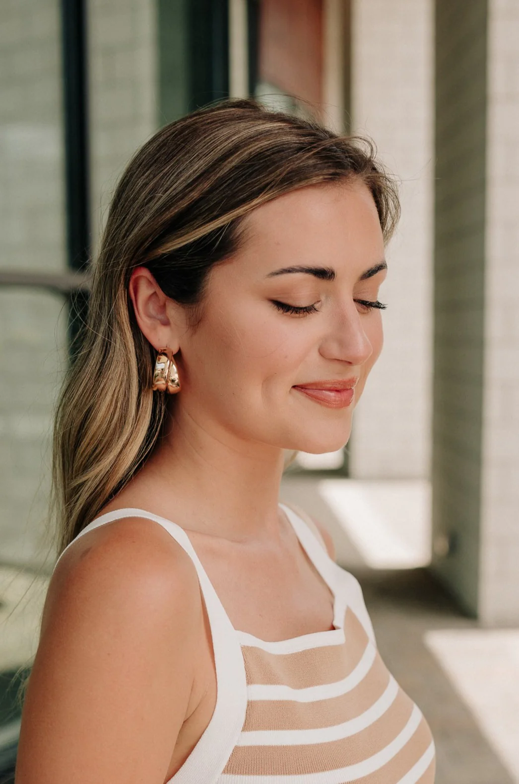 Monroe Double Gold Hoop Earrings