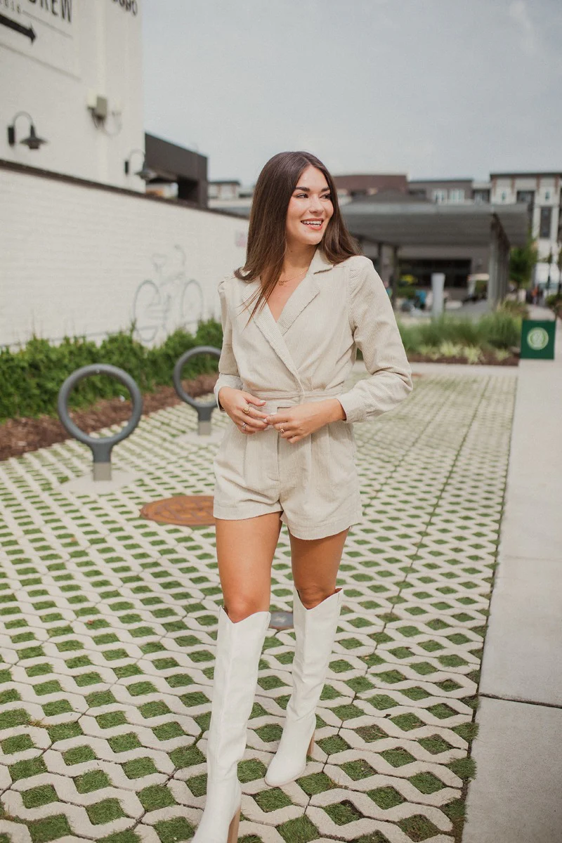 More Than Enough Romper In Ivory - Image 3