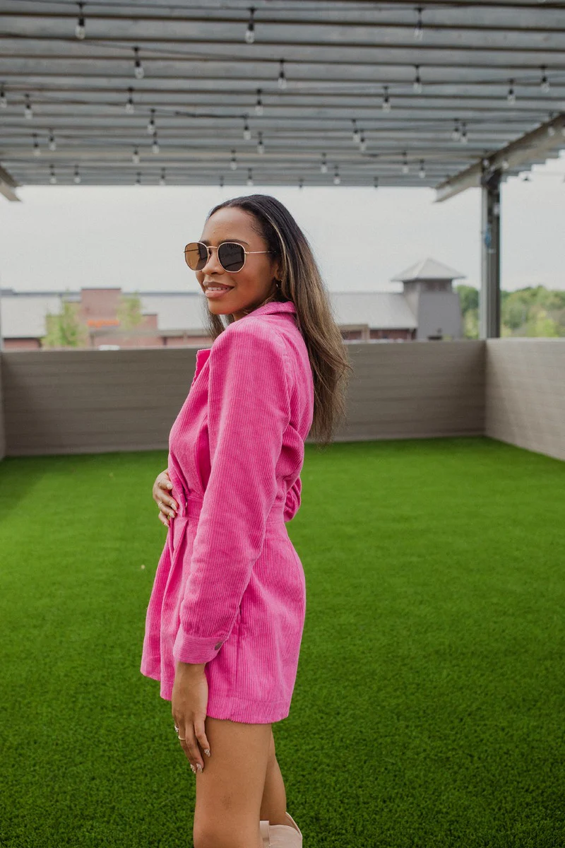 More Than Enough Romper In Pink - Image 2