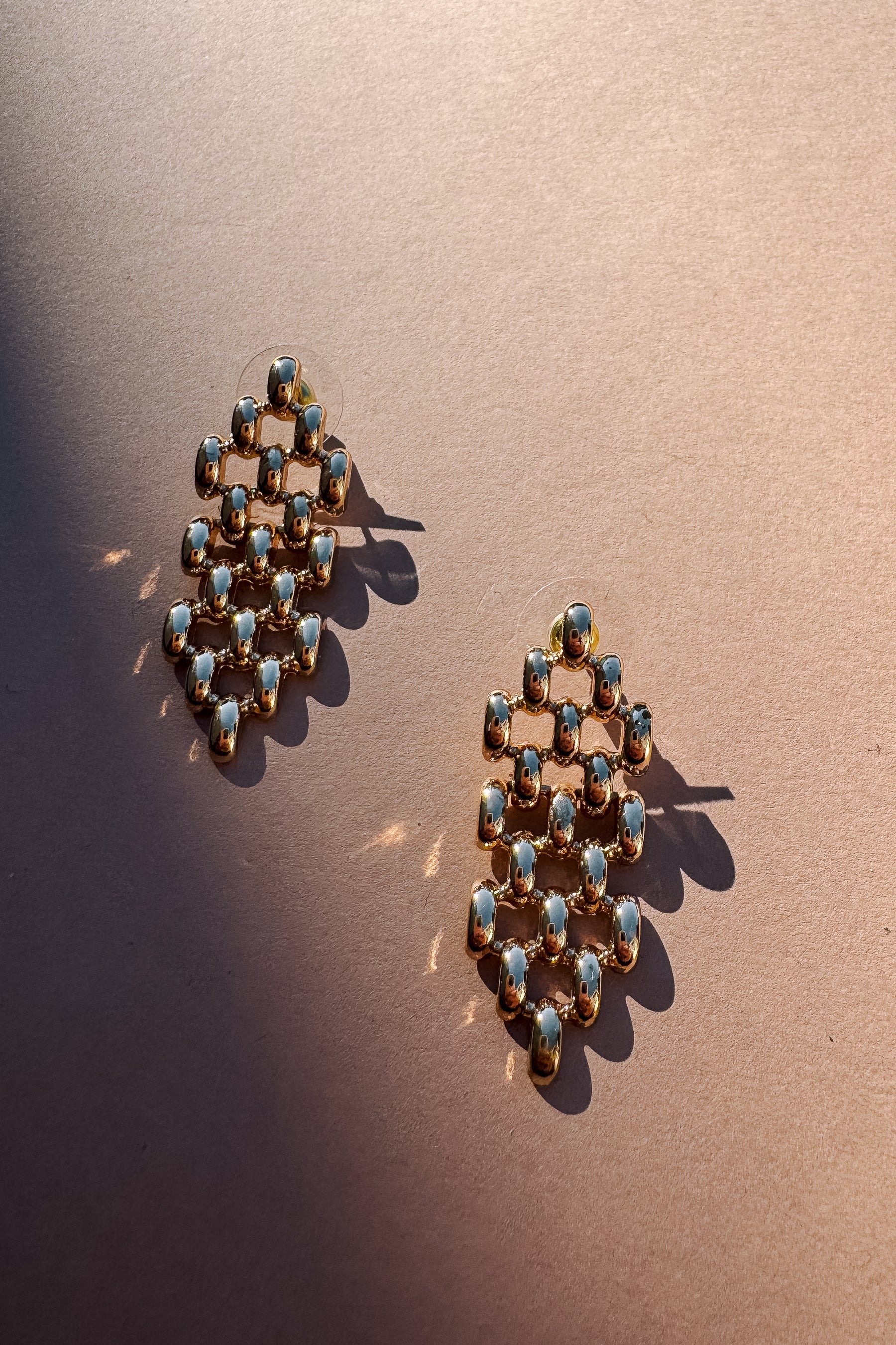 Morgan Gold Braided Chain Dangle Earring - Image 2