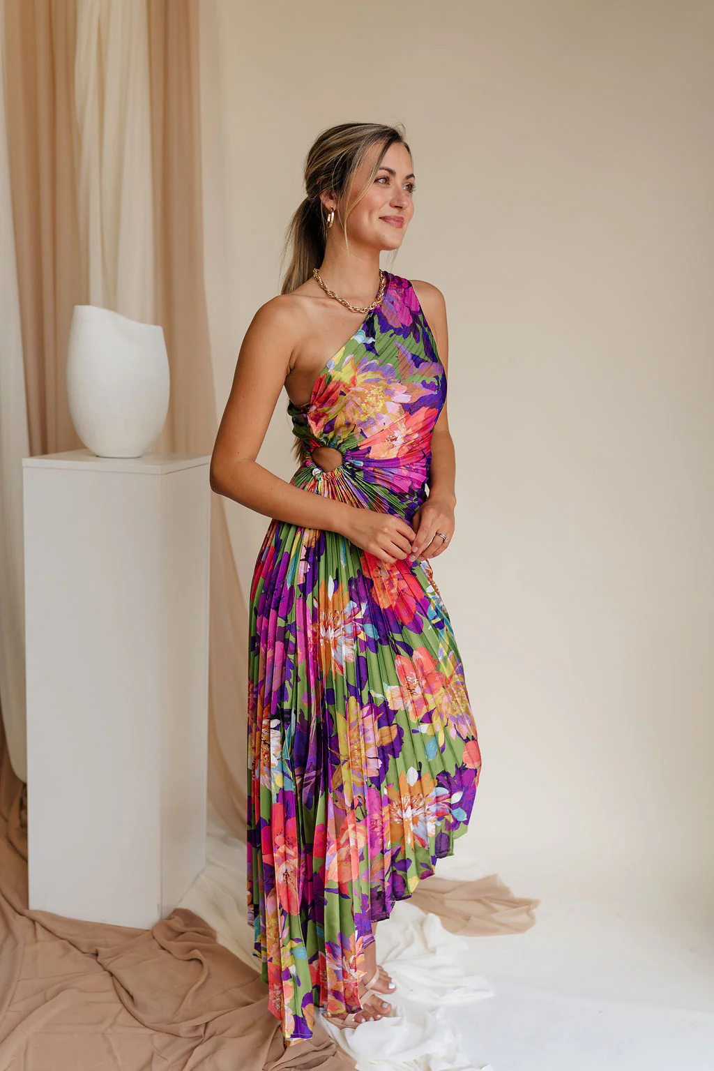 Morgan Multi Floral Midi Dress - Image 2
