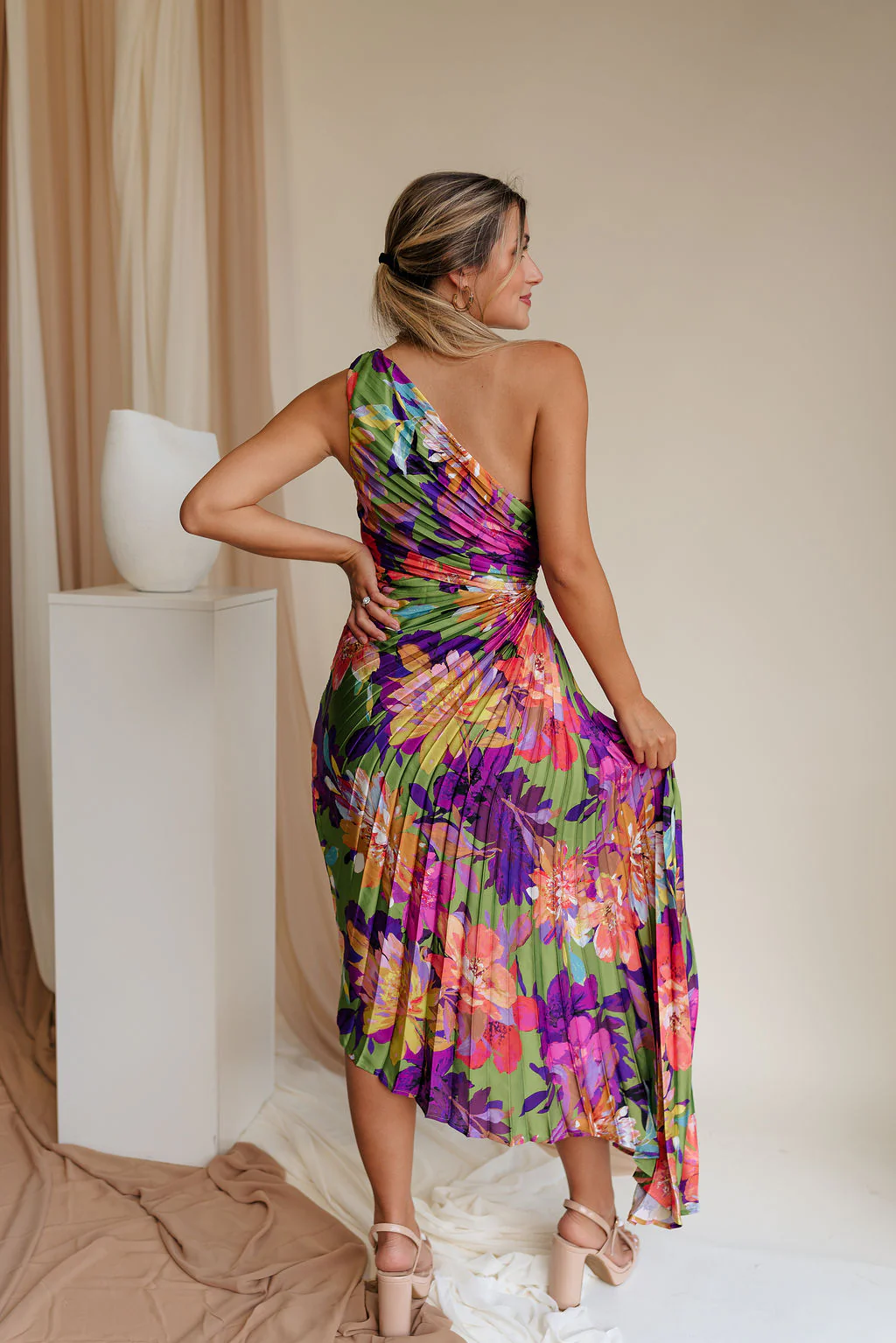 Morgan Multi Floral Midi Dress - Image 3