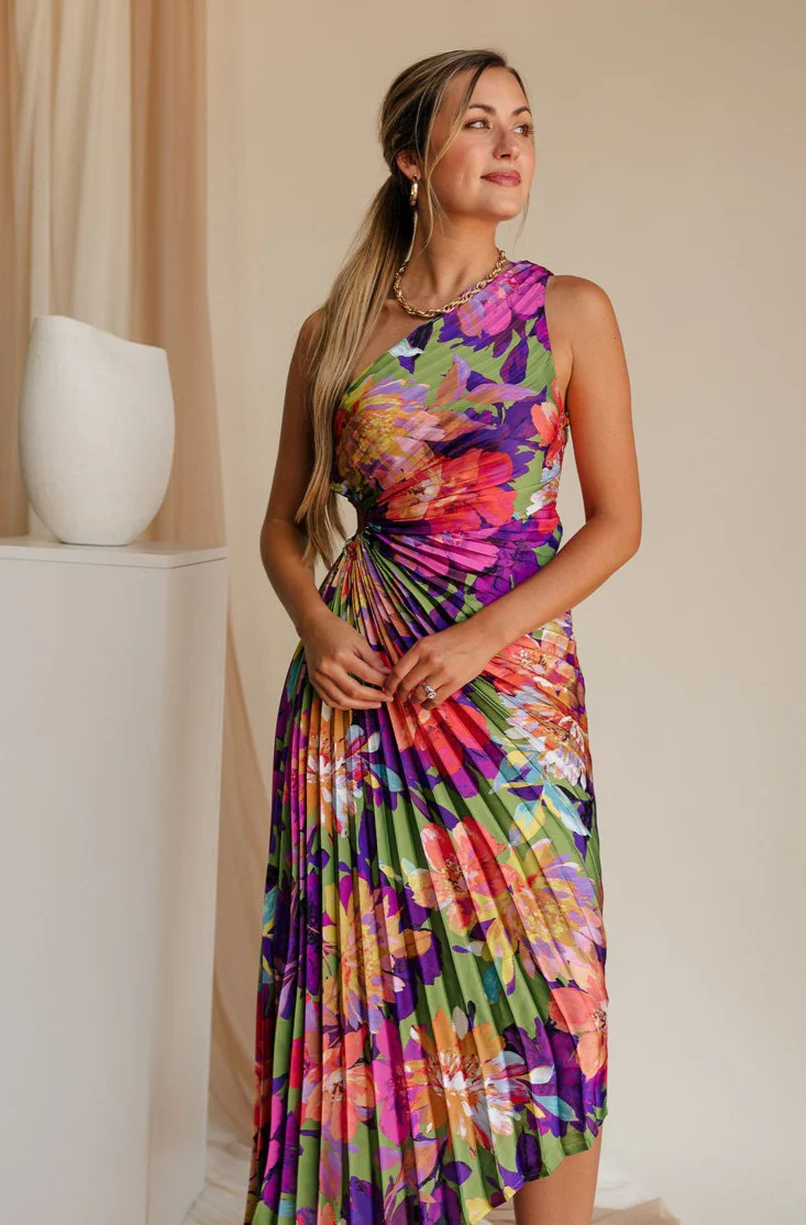 Morgan Multi Floral Midi Dress - Image 4