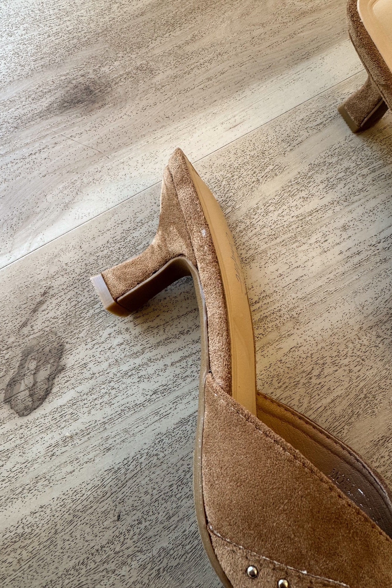 Morley Camel Suede Embellished Mule - Image 7