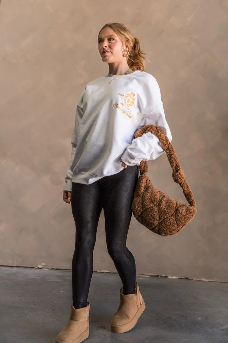 Monte Carlo White Long Sleeve Sweatshirt - Image 2