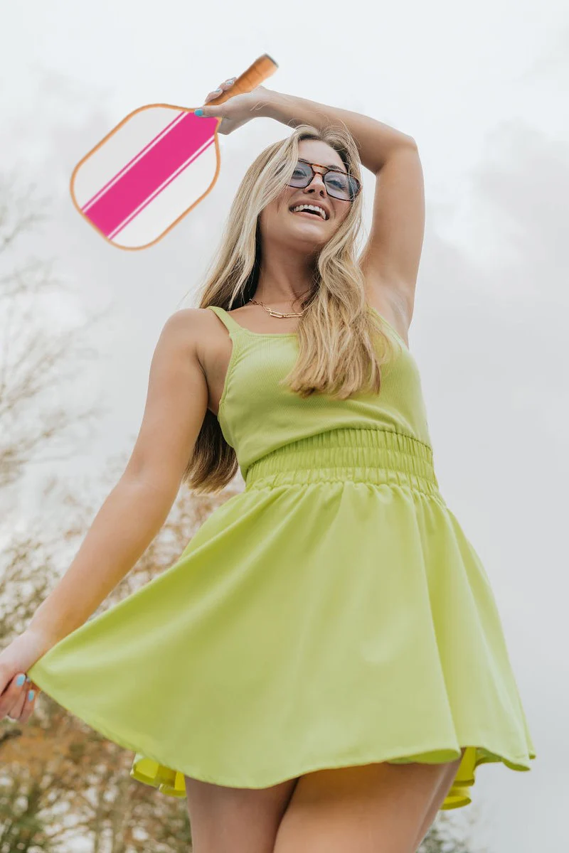 Movement Mini Dress in Lime