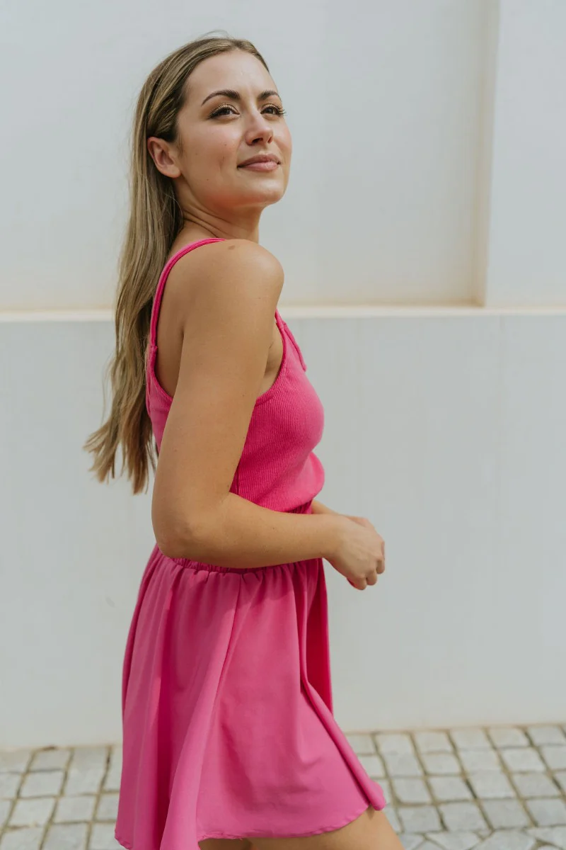Movement Mini Dress in Pink - Image 3