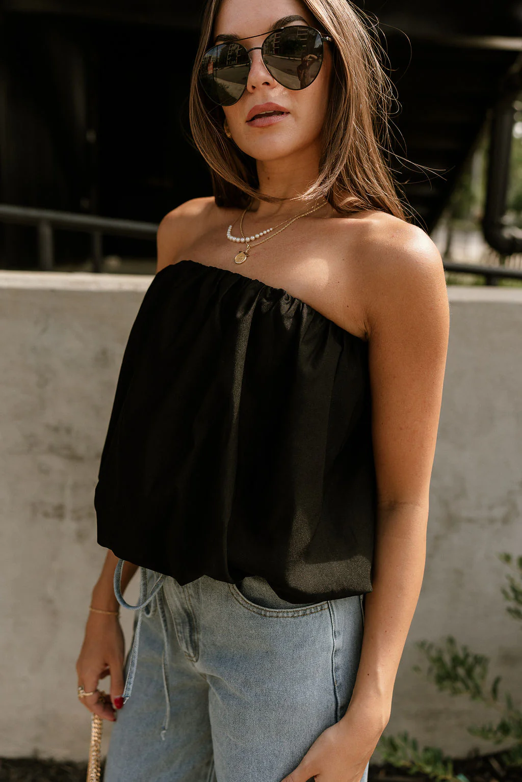 Everly Black Bubble Strapless Bodysuit - Image 3